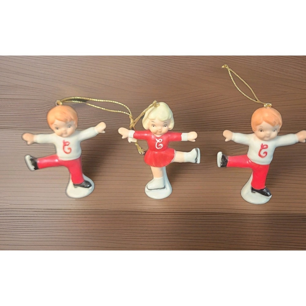 Vintage Campbell"s Kids "Super Skater" Set 2 Boys & Girl Figurines by Roman 1984